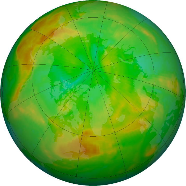 Arctic ozone map for 04 July 1982